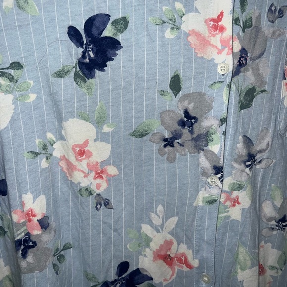 Floral Button-Down Sleepshirt - Picture 4 of 5